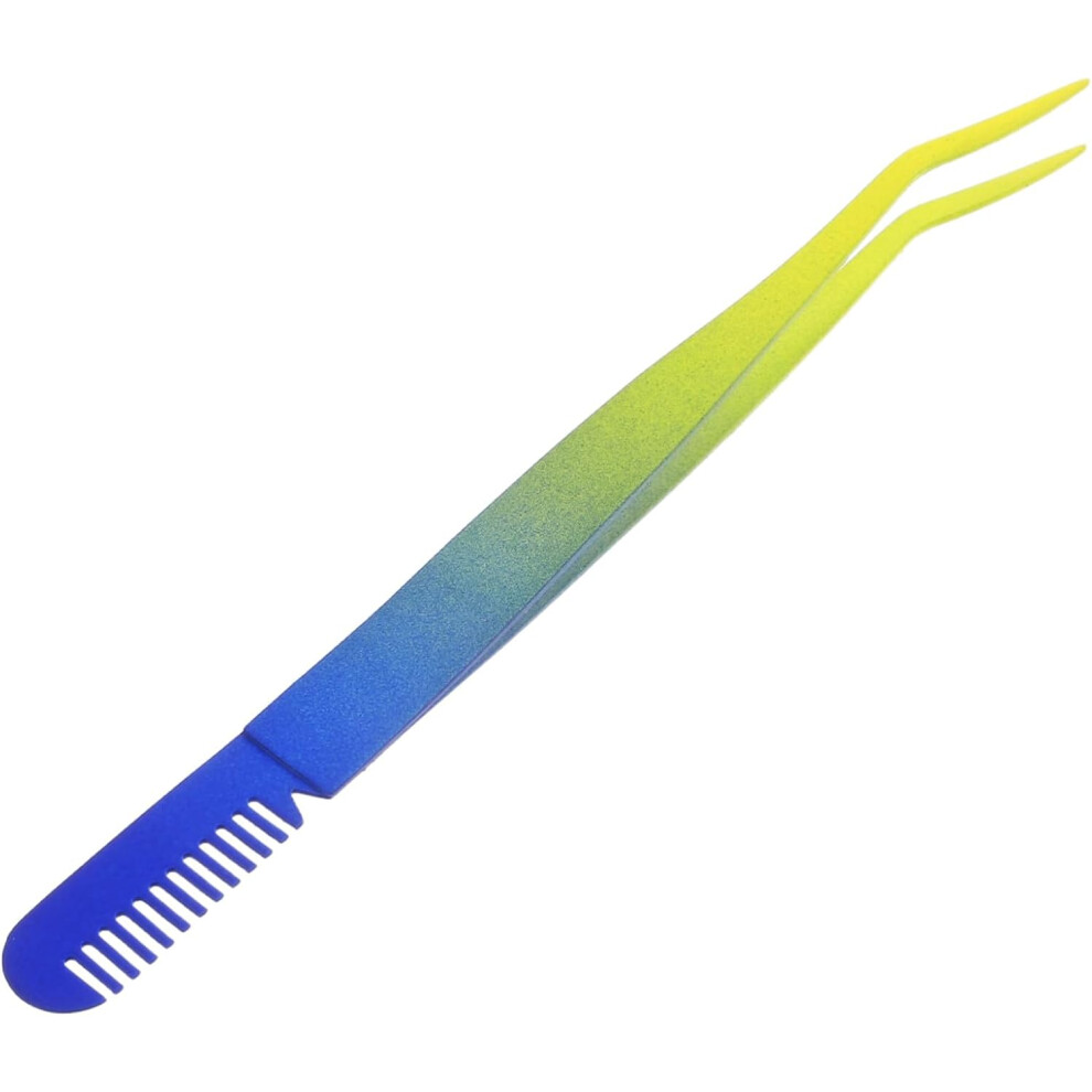 Hkhbjs Eyebrow Tweezers Stainless Steel Precision Eyelash Applicator Tool Eyebrow Grooming Comb