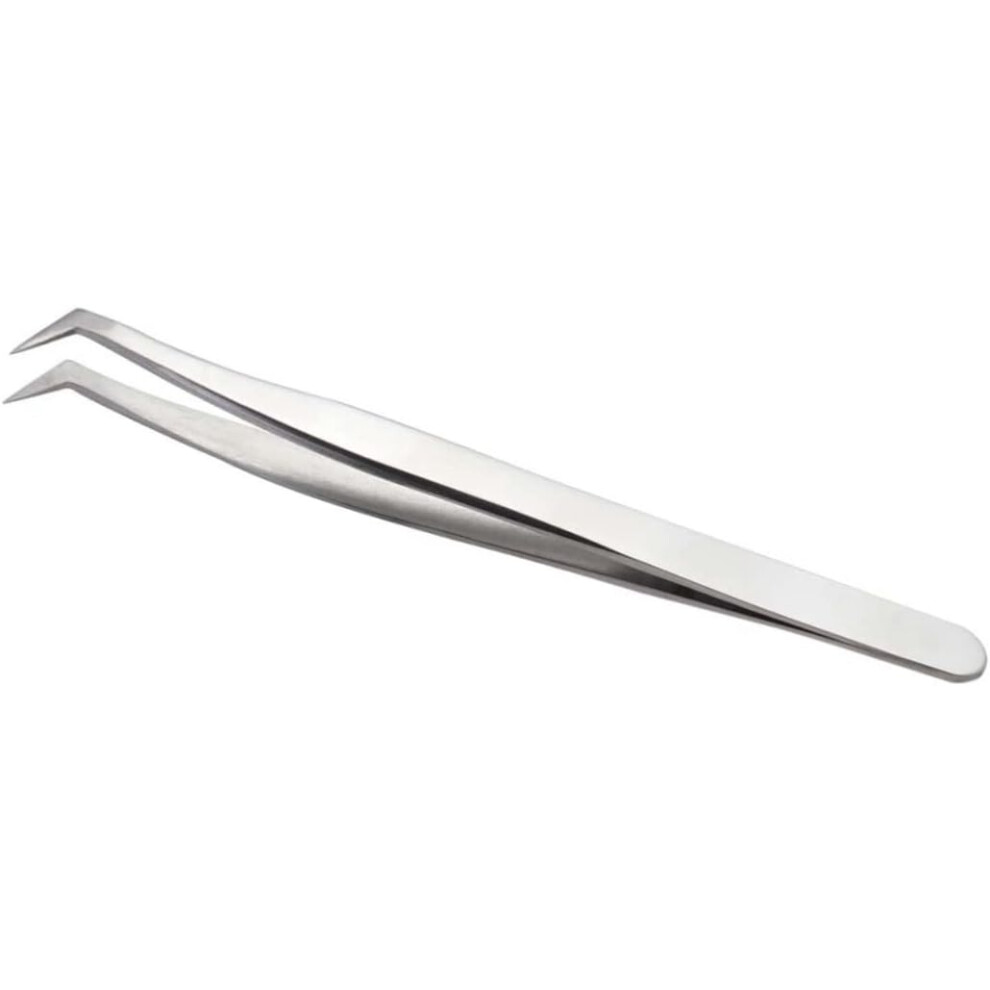 Hkhbjs Stainless Steel Eyelash Tweezers Scissor Style Tweezers For Eyelash Applicator Mirror Clip For Eyebrows