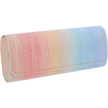 Brillenetui aus PU-Leder, Hartschalen-Schutzhülle zur Aufbewahrung von Brillen für Zuhause, Outdoor und Reisen, Etuis im Regenbogen-Design