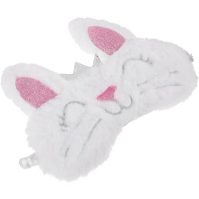 Plush Rabbit Eye Shade Sleep Mask Soft Breathable Boys and Girls Sleeping Blindfold White