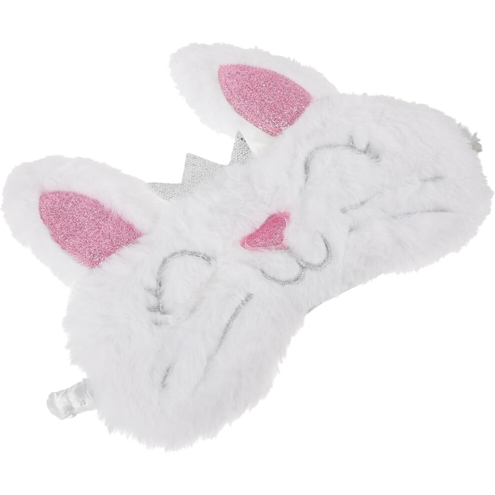 Hkhbjs Plush Rabbit Eye Shade Sleep Mask Soft Breathable Boys And Girls Sleeping Blindfold White