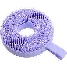 Estropajo corporal exfoliante de silicona y cepillo facial exfoliante de esponja vegetal de silicona suave.