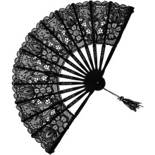 Eleganter Vintage-Faltfächer, tragbarer Handfächer aus Netzgewebe, Hochzeitsfächer