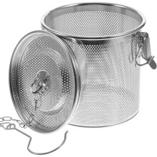 Stainless Steel Brine Hamper Seasoning Ball with Anti-Dropping Hook Good Filtering Effect Multipurpose