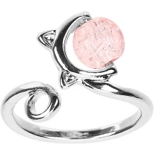 Fidget-Bead-Katzenring für Damen, verstellbar, Meditations-Fingerschmuck, Anti-Angst-Ring, offenes Band, geeignet für den Alltag