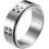 1pc Creative Man Ring Elegant Titanium Steel Finger Accessory with Rotating Dice 1