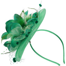 Fascinator-hattu, kukkaverkko ja sulka, vintage-hiusklipsi teekutsuille, morsius- ja hääasusteisiin
