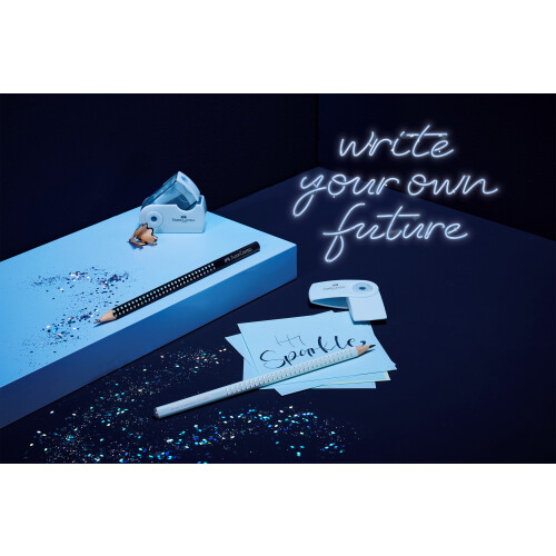 Faber-Castell (Sky Blue) Faber-Castell Sparkle Triangular Graphite Pencil B Grade Pack of 3 2