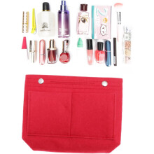 Faltbare Filz-Aufbewahrungstasche mit mehreren Fächern, Filz-Make-up-Etui für Damen