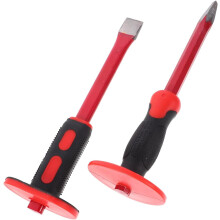 Hochleistungs-Steinmeißel-Set, 2-teilig, 30 cm lange Steinmeißel mit Handschutz