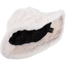 Plüsch-Bucket-Hat aus Kunstkaninchenfell für Damen, dicker, warmer, flauschiger Fischerhut, Winter-Sonnenhut