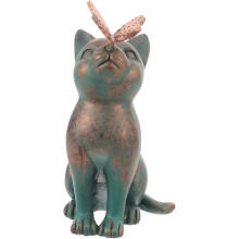 Niedliche Mini-Katzenfigur aus Kunstharz für Garten- und Schreibtischdekoration