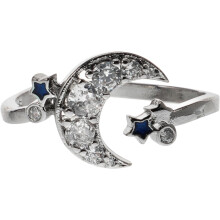 Mondförmiger Fingerschmuck für Damen, einzigartiges Katzenmotiv, süßer Ring, Geschenkidee für Geburtstage und besondere Anlässe.