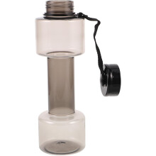 Hantelförmige Fitness-Wasserflasche, 700 ml, Kunststoff-Sportgetränkeflasche, tragbar, für Fitnessstudio und Training
