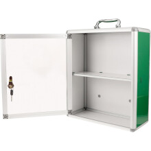 EHBO-kast voor aan de muur, grote medicijnkast met deurpaneel en acrylmateriaal.