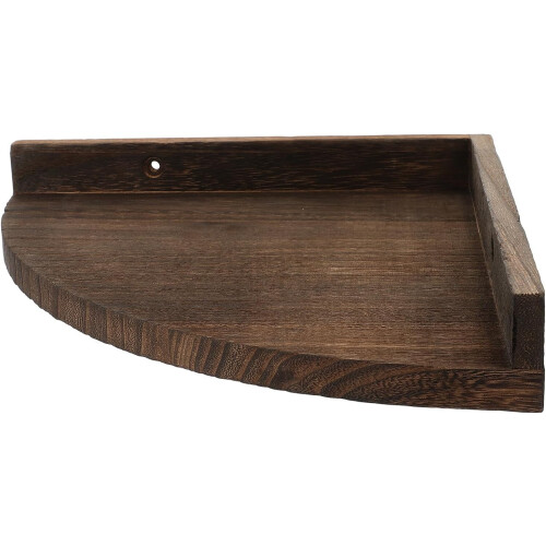 Rustic Style Wall-Mounted Corner Shelf 28cm Medium Triangular Floating Shelf