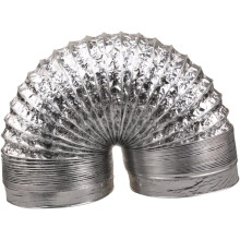 1,5 m aluminiumsfolie-kanalslange for tørketrommelventilasjon Høytemperaturbestandig 100 mm diameter sølvfarget fleksibel eksosslange