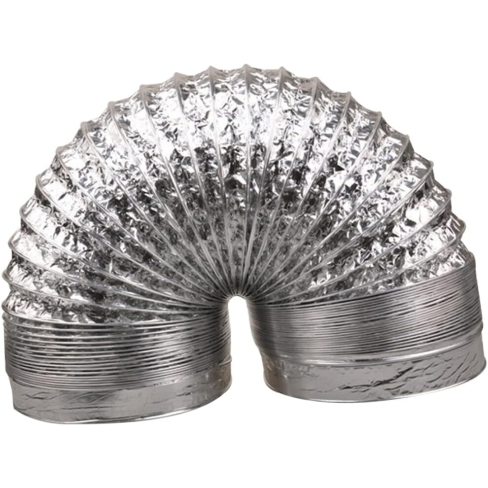 1.5M Aluminum Foil Duct Hose For Dryer Ventilation High Temperature Resistant 100Mm Diameter Silver Flexible Exhaust Hose 5455468316029