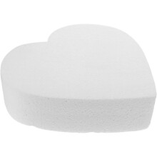 Modelo de espuma con forma de corazón para decoración de pasteles de boda y fiestas navideñas. Pastel falso blanco.