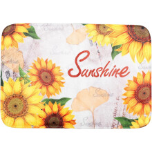 Badematte mit Sonnenblumenmuster, rutschfest, aus Polyester, weich und atmungsaktiv