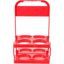 Draagbare plastic biermand met handvat voor 4 flessen, opbergrek voor bier.