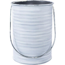 Elegante weiße Eisenvase in kreativer Form, rutschfester, beweglicher Behälter für Blumendekoration