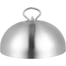Tapa de cocina antisalpicaduras de aceite de 26 cm, acero inoxidable, forma redondeada.