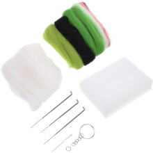Kit de împâslire cu ac din lână Panda Kituri de împâslire cu ac DIY pentru începători