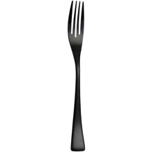 Schwarze Edelstahl-Essgabel zum Servieren von Speisen, tragbares westliches Besteck mit filigranem Design