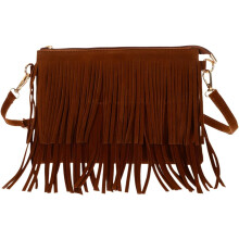 Retro-Satteltasche, Vintage-Fransenhandtasche, Quastentasche für Damen, ideal für den Alltag und Reisen, Umhängetasche