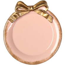 Servierplatte mit elegantem Schleifenmuster, dekoratives Geschirr zum Servieren von Desserts und Früchten, rosa Harz