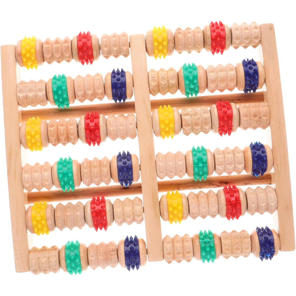 Hkhbjs Wooden Foot Roller Massager Pain Relief Acupoint Stimulating Tool