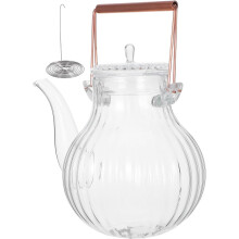 Hőálló teáskanna, hordozható főzőlap, 800 ml-es üveg réz fogantyú, egyszerű, elegáns retró dizájn, otthoni használatra