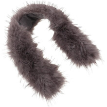 Daunenjacke für Jungen und Mädchen mit Pelzkragen, warmes Winterkleidungsaccessoire, weicher Plüschkragen