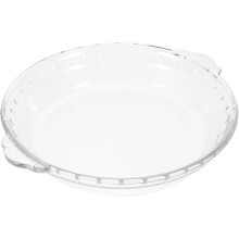 8-tums pajform i glas, mikrovågsugn, klassisk stil, värmebeständigt glas, jämn bakning för tillagning