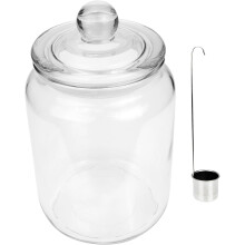 Botella de vidrio de 5 litros con tapa sellada para almacenar bebidas, tarro de vidrio con tapa hermética.