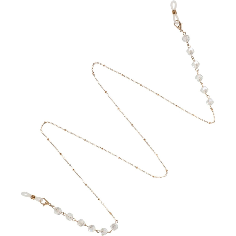 Hkhbjs Crystal Polygonal Metal Eyeglasses Chain Lanyard Non-Slip Glasses Holder Necklace