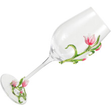 Cocktail- und Weinglas, 350 ml, Tulpenform, kreatives Blumenmuster, stilvoll und originell, ideal für Partys und Festivals