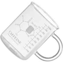Kaffeetasse aus Glas mit Skala, hochtransparentes Glas, präzises Skalendesign, stilvolles Aussehen