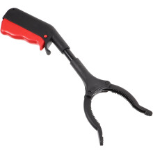 Ferramenta de agarrador portátil de coletor de lixo de 28 cm de comprimento com moldura de tubo de ferro, clipe de agarrador de lixo leve