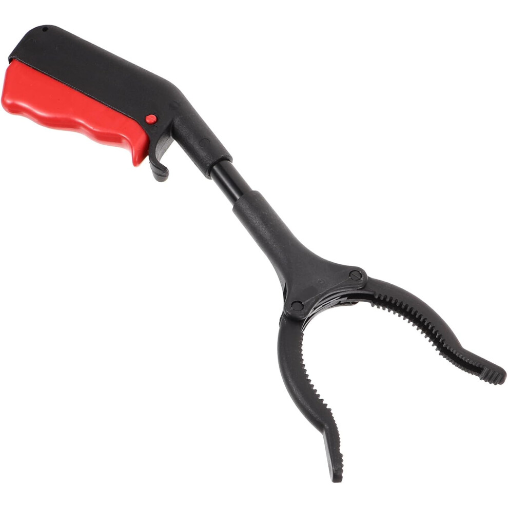 Hkhbjs Black Portable 28Cm Long Trash Picker Grabber Tool With Iron Tube Frame, Lightweight Garbage Grabber Clip