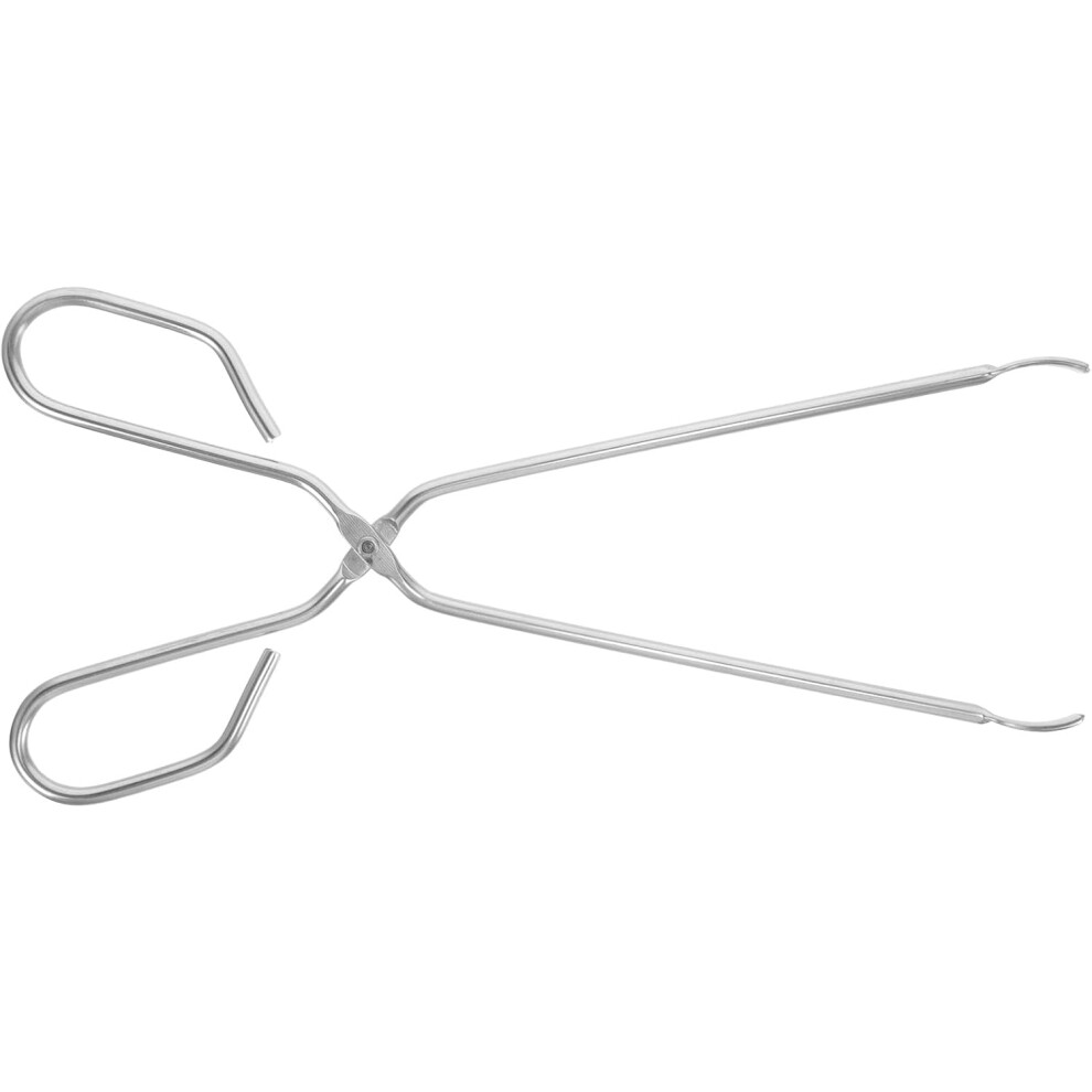 Hkhbjs Silver Stainless Steel Garbage Clamp 24Cm Waste Paper Grabber With 4.8Mm Wire Diameter Heat-Resistant Trash Picker