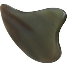 Horn Dolphin Gua Sha Schabbrett, 0,5–0,6 cm dick, dreieckiges Massagegerät für Gesicht und Körper