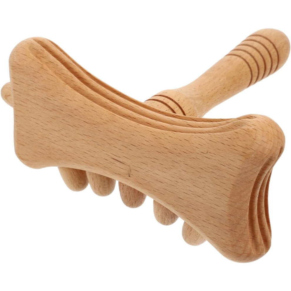 Hkhbjs Light/Brown Beech Wooden Guasha Stick Massage Tool Body Scraping Board