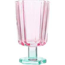 Vintage Cocktailglas, Weinglas, rosa, wunderschönes Design, aus Glas, stabiler Stand