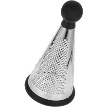 Käsereibe aus Edelstahl, Kegelform, professionell, vielseitig einsetzbar, ergonomisches Design, Silber