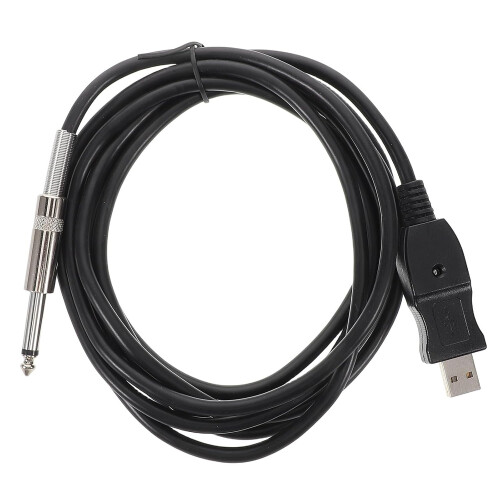 3 meter USB-kabel för gitarr och bas, elgitarrkonverterare, koppar, PVC-material
