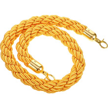 Geflochtenes 1-Meter-Absperrseil mit goldenen Haken, Sicherheitsleine für Warteschlangen zur Besucherlenkung