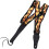 Guitar Strap Replacement Yellow Flame Pattern Polyester Leather Bass Guitar Strap Easy to Install Easy to Detach Decorative 1