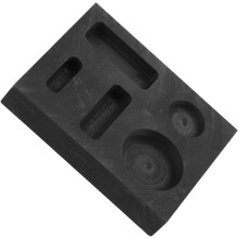 Matriță de lingouri de grafit, matriță de turnare metalică, design negru cu mai multe găuri pentru demulare ușoară și drenajul uleiului